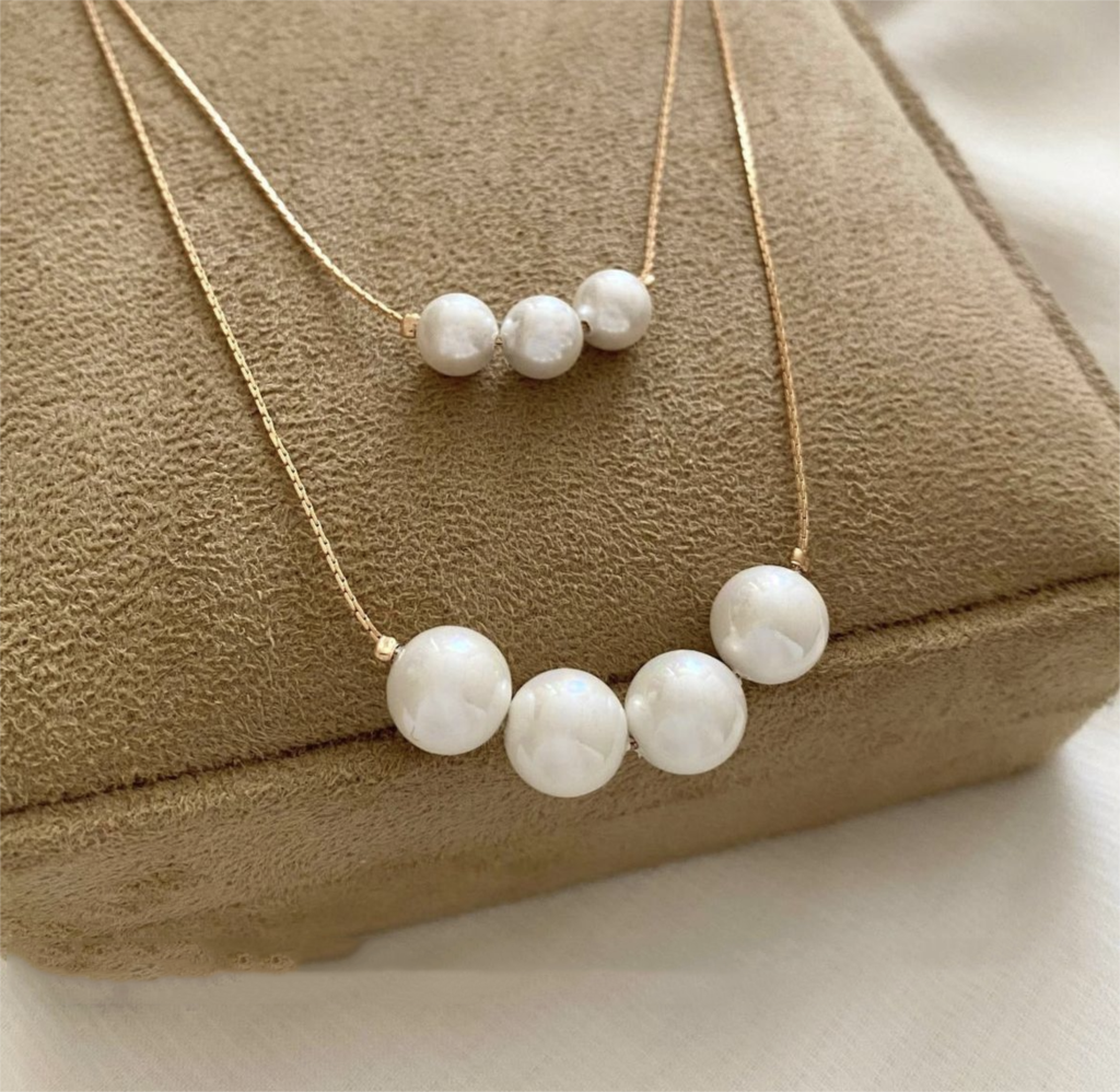 Yuanyan New Fashion Four Pearl Choker Necklaces Girl Party Luxury Baroque Pearl Pendant Clavicle Chain For Women Jewelry Gift