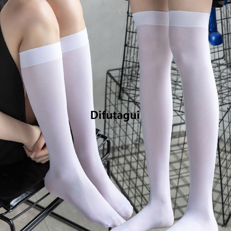 Difutagui Lolita Lace Up Long Knee Socks for Women Over Knee Thigh High Fashion Stockings Spring Autumn Fashion Girls Warm Cotton JK Tights