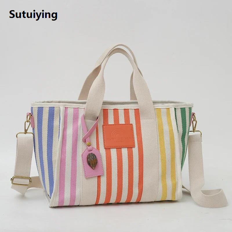 Sutuiying KURT GEIGER LONDON Canvas Tote Bag Large Capacity Handbag Luxury New style Designer Brands Bags Women's Shoulder Bag Fashion Trend Purse