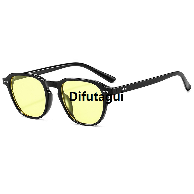 Difutagui Fifty percent discount 1 PC Retro Sunglasses for Women Small Oval Frame Hot Selling Sun Glasses Fashion Shades two point Eyewear UV400 Sunglasses