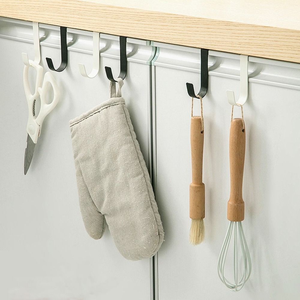 New Stainless Steel Door Back Hook Heavy Duty Towel Organizer S Shaped Hook Space Saving Storage Hooks for Kitchen Bathroom