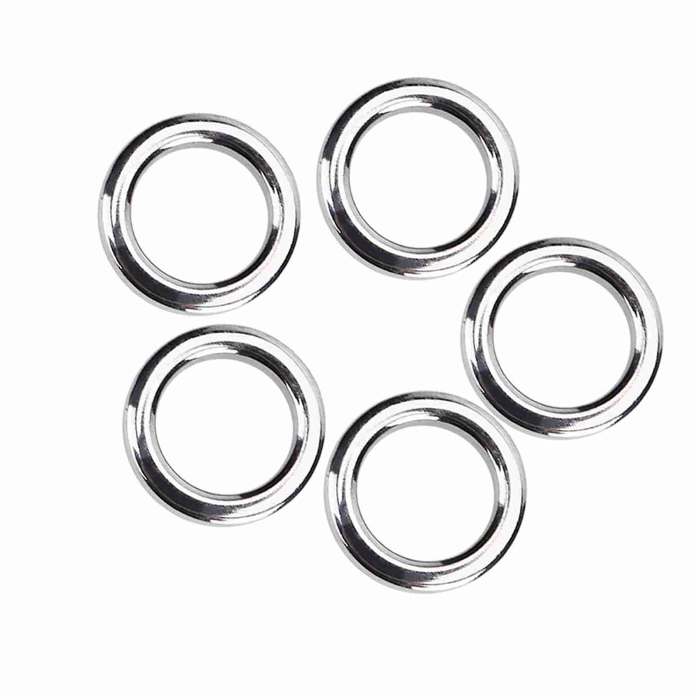 Durable Stainless Steel Fishing Split Rings High Strength Heavy Duty Fishing Solid Rings Smooth Lightweight Fishing Swivel Connector Freshwater Angling