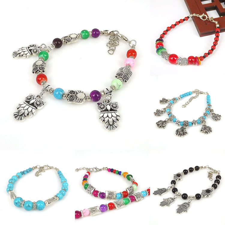 【New Arrivals】Xingma Ethnic Style Bohemian Bracelet Jewelry Miao Miao Silver Belt Pendant Stage Performance Bracelet Retro Women's Bracelet
