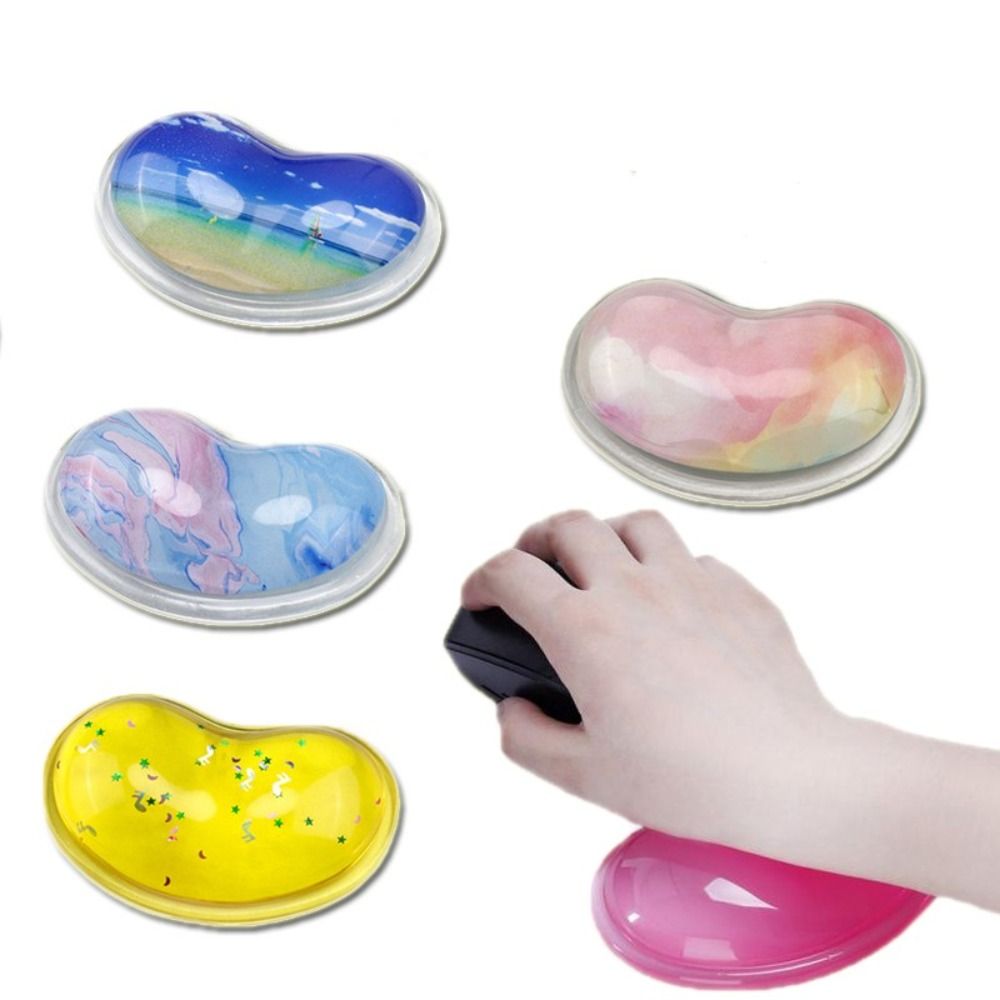 Fashion Wrist Rests Support Wrist Rest Pad Heart Shaped Anti-slip Cushion Pad Desktop Silicone Mouse Pad Computer