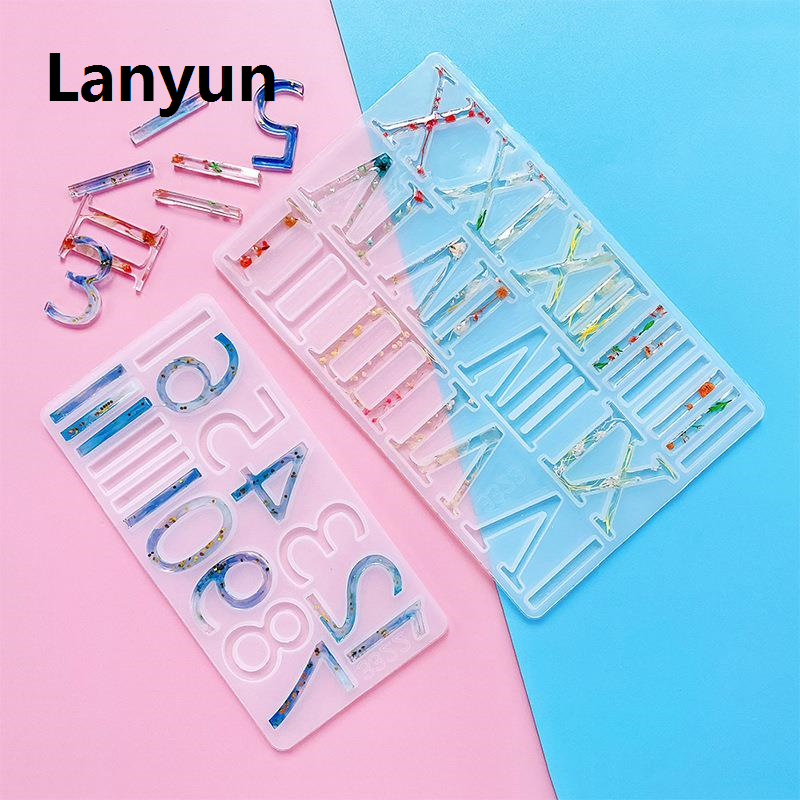 Lanyun Round Clock Digital Epoxy Silicone Mold DIY Arabic Roman Digital Luxury Number Creative Pendant Jewelry Silicone Mold For Resin Making