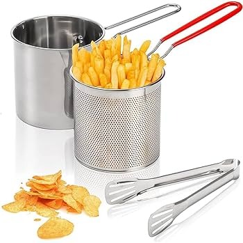 304 Stainless Steel Deep Frying Pot Kitchen Fryer Tempura Fryer Pan Fry Kitchen Pot Chicken Fried Frying Pans Cooking Tools