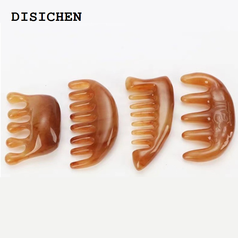 DISICHEN Luxury 1 Pcs Natural Ox Horn Pocket Comb Wide Toothed Comb SPA Guasha Scalp Massage Brush Hair Care Tool High Quality