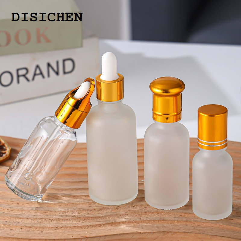 DISICHEN Affordable Dropper bottle Empty Glass Essential Oil Cosmetic Bottle 10ml 20ml 30ml 50ml Perfume Container Mini Vial with Pipette Dropper