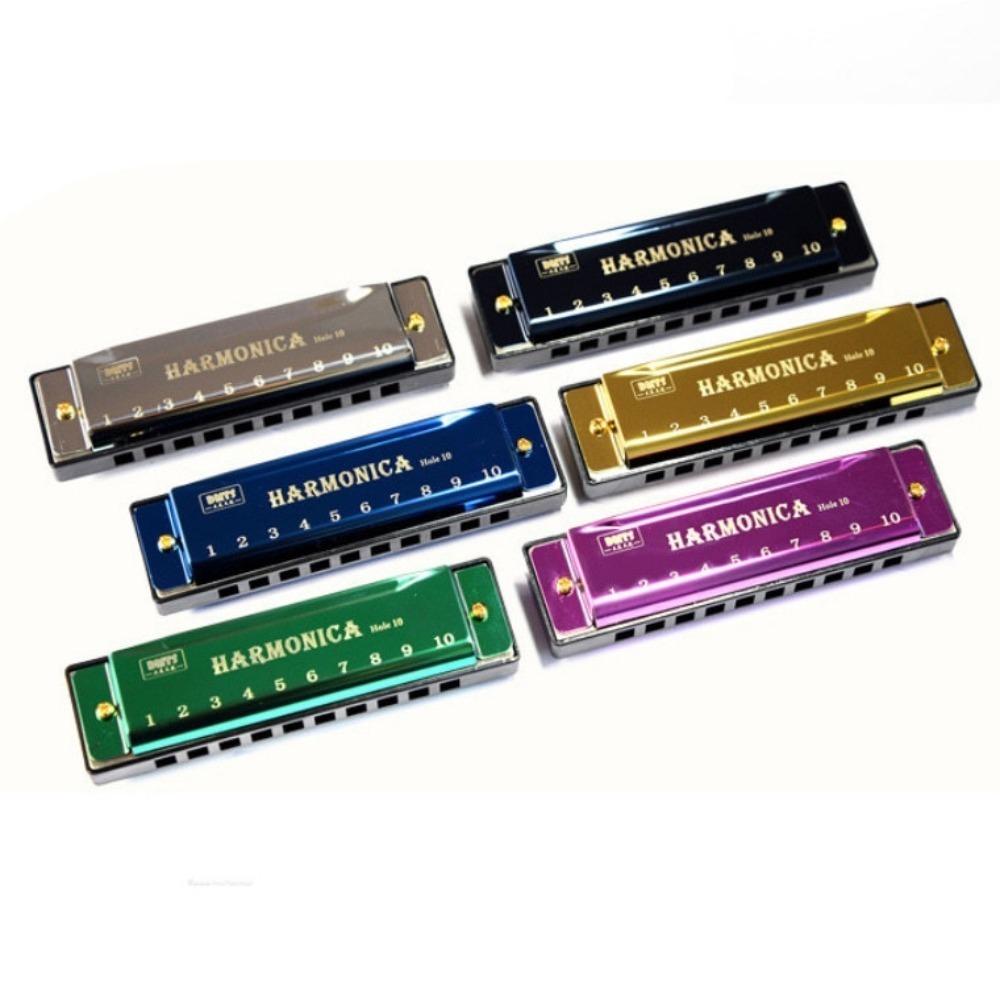 10 Hole Children Music Instrument Playing Gift Early Educational Harmonica Copper Core Resin Harmonica
