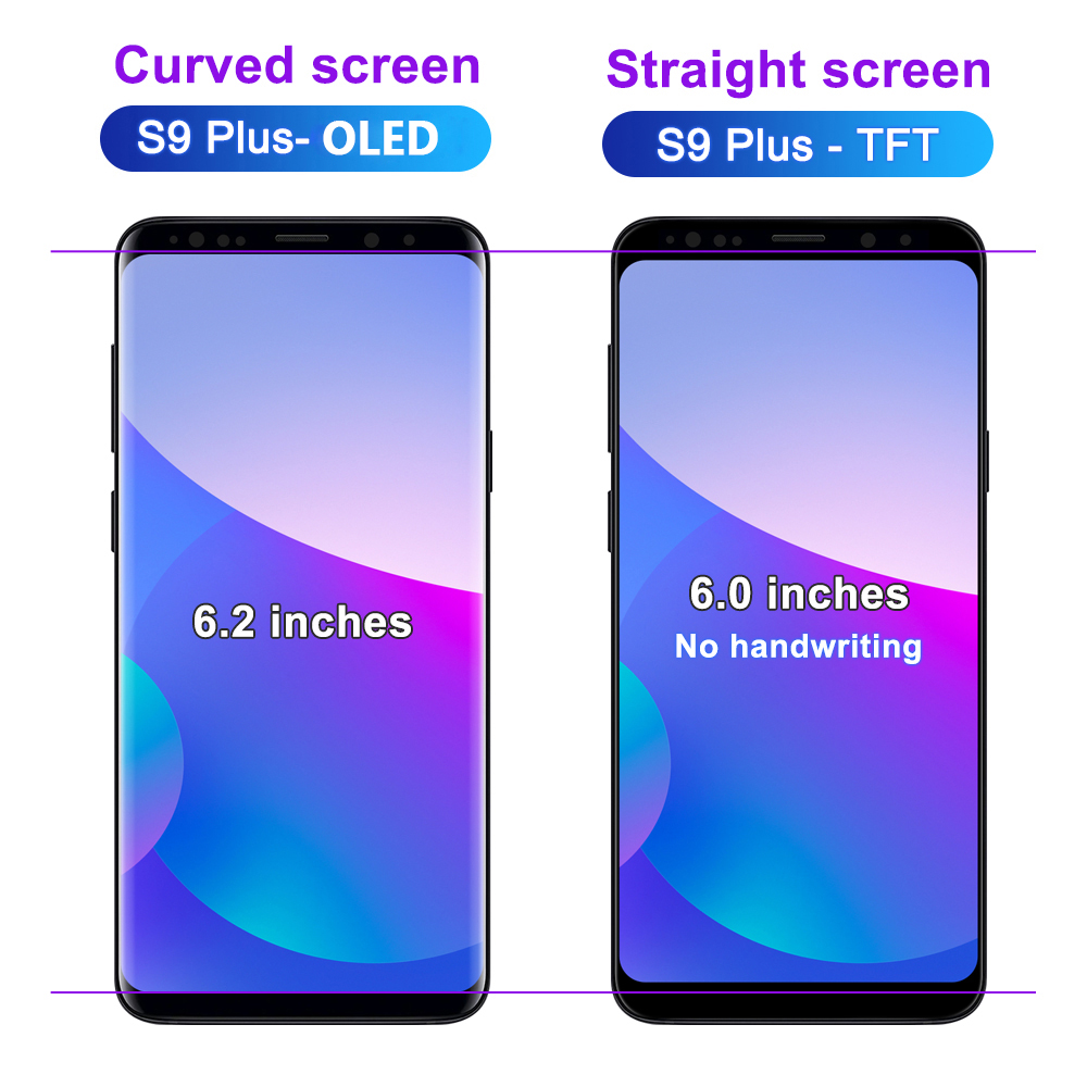 HOT Tested For Samsung s9 plus Display Touch Screen With Frame Digitizer For Samsung S9+ G965 g9650 lcd