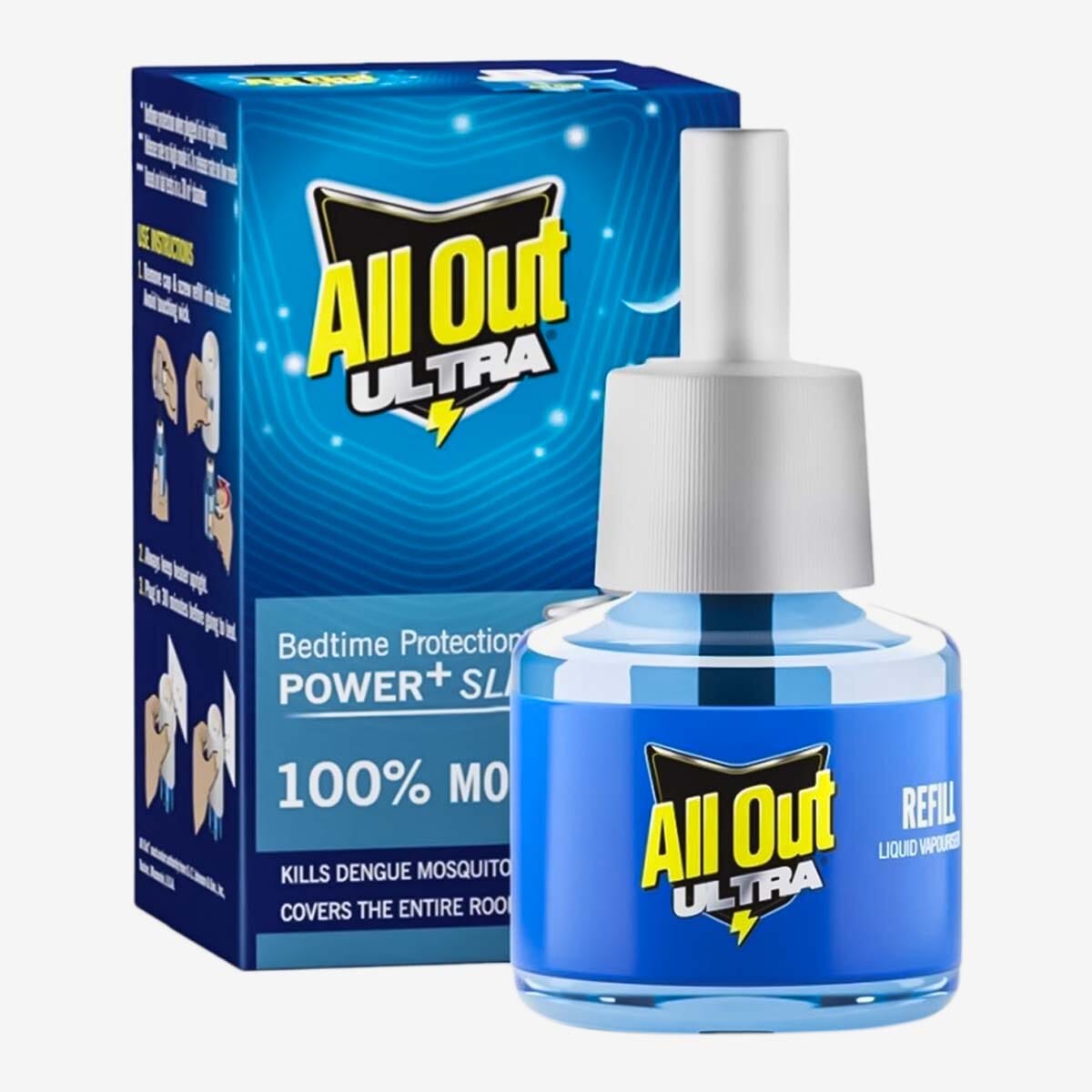 All Out Liquid Mosquito Repellent, Kills Dengue, Malaria, and Chikungunya, 45ml