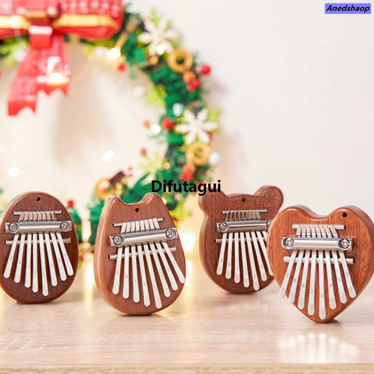 Difutagui 8 Key Mini Wood Kalimba High Quality Exquisite Finger TOriginal Portable humb Piano Marimba Musical Good Accessories Pendant Gift