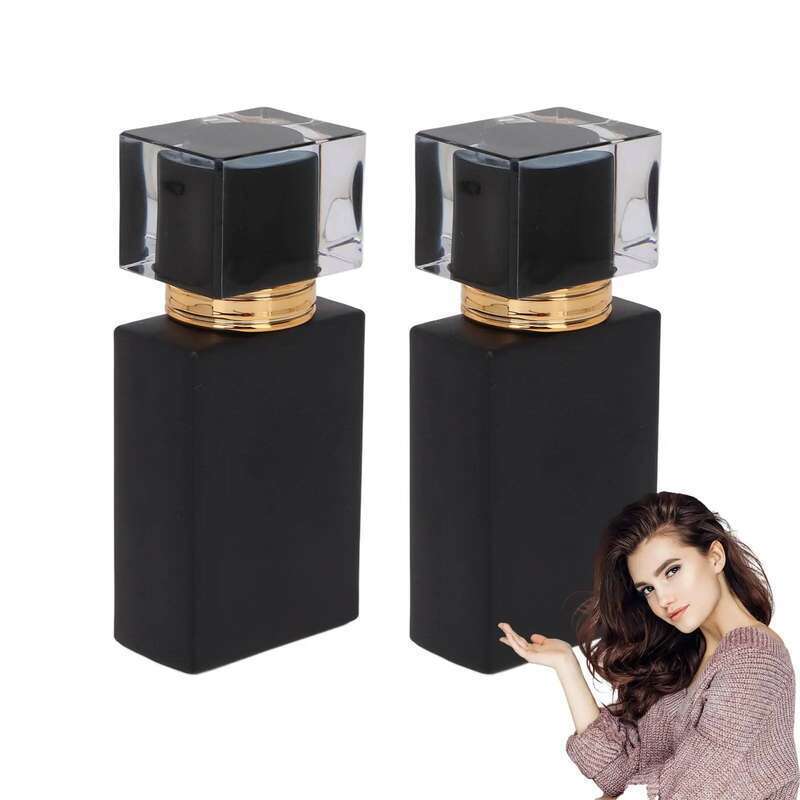 2pcs empty, refillable spray empty bottle, 50ml frosted glass bottle perfume atomizer