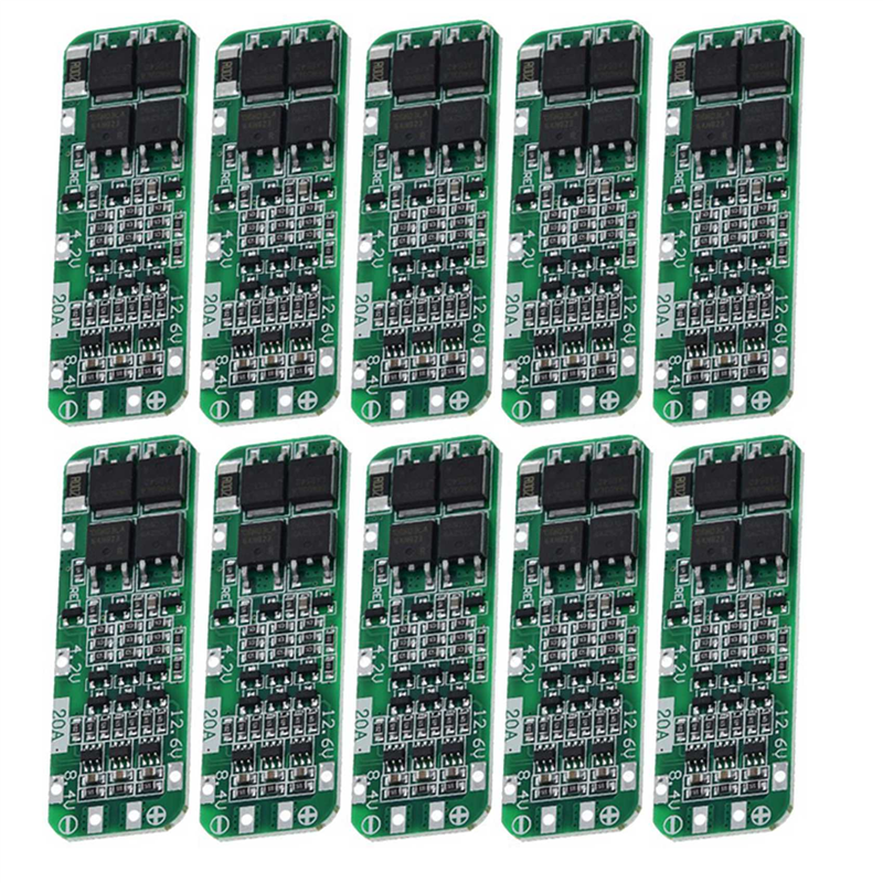 40PCS 3S 20A 18650 Li-Ion Lithium Battery Charger Module Protection Board PCB 11.1V 12V 12.6V Module