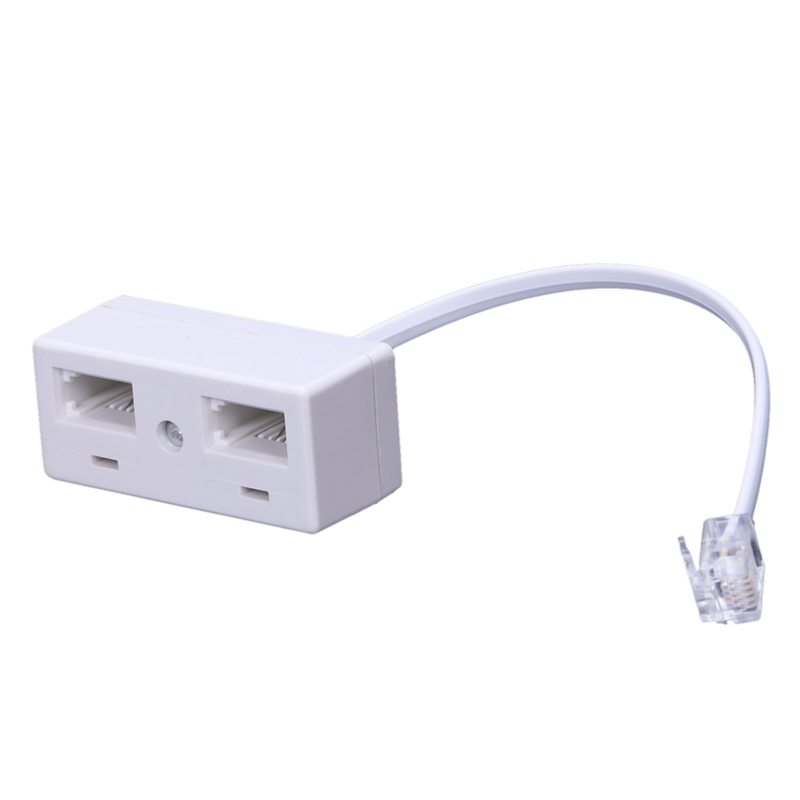 FORIDE 2X RJ11 Plug to Dual UK BT Telephone Socket Convertor