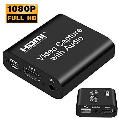 4k HDMI Capture Device with Loop Out, HD 1080P 60FPS for Live Streaming Device