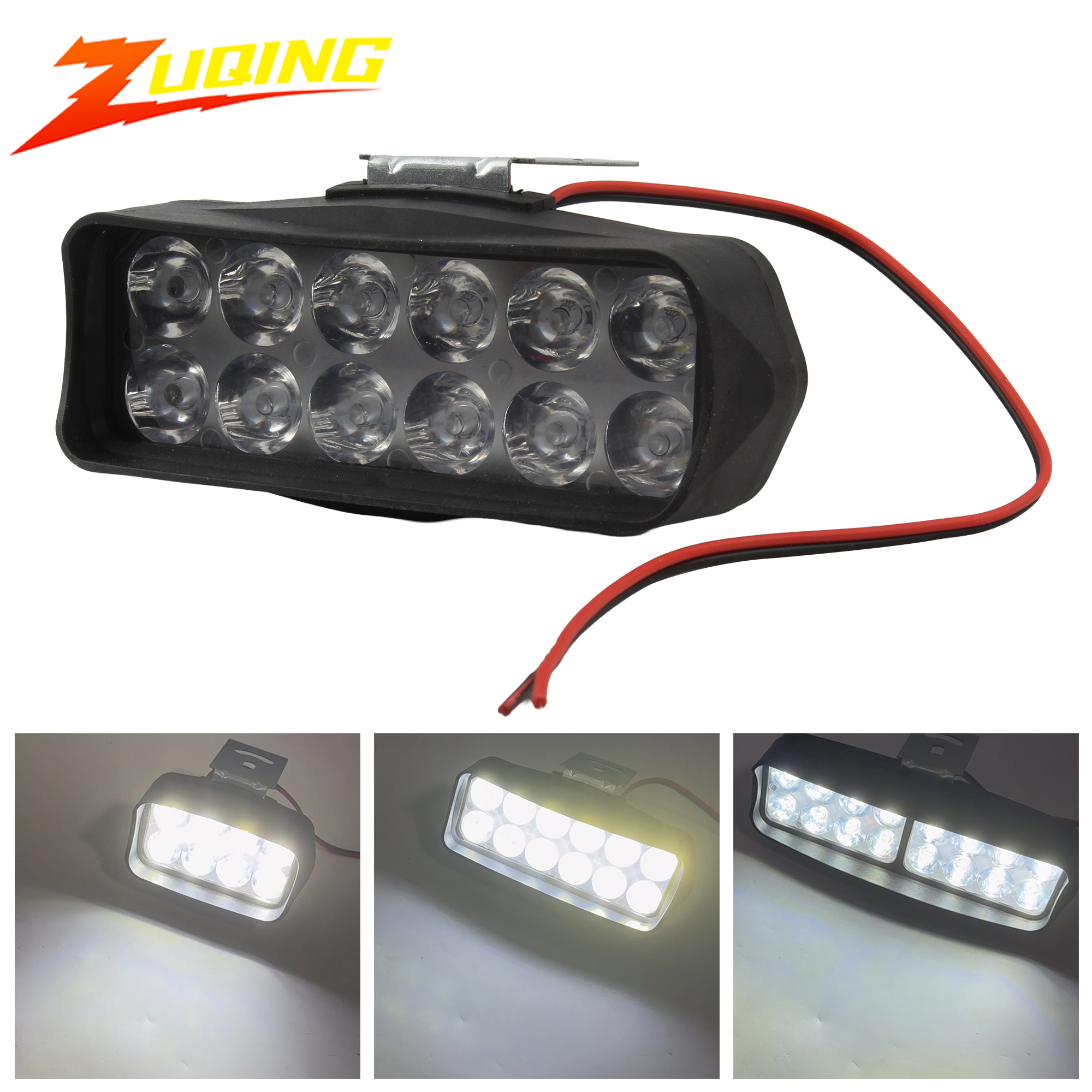 Brand new Universal Motorcycle Front Light Spotlight Motocross 8/12/16 LED Headlight Super Bright Lamp Universal Moto Parts Enduro