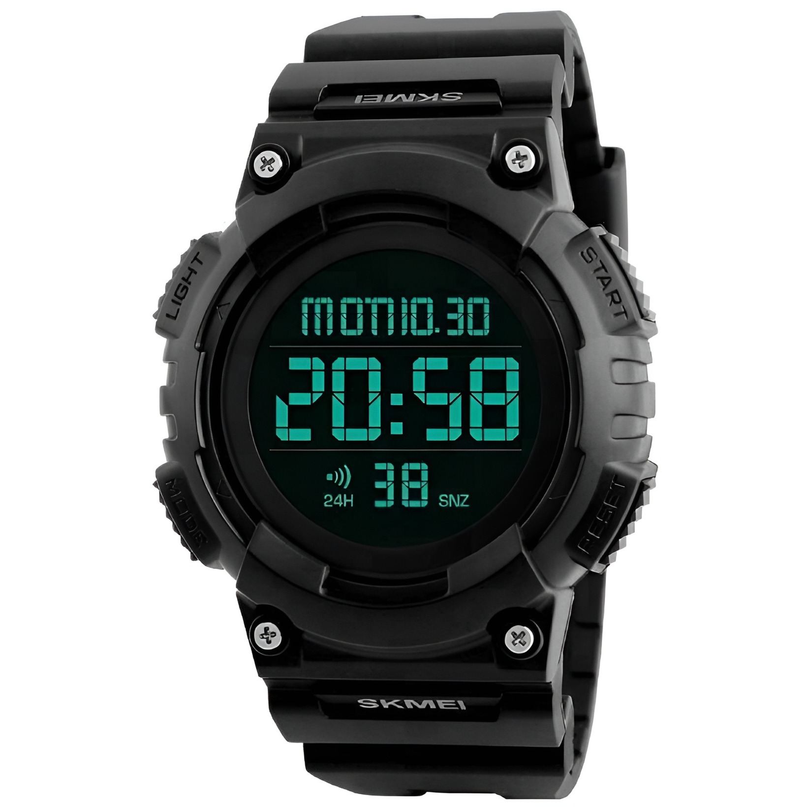 Skmei 1248 Digital Waterproof 50Bar Men's Watch Stop Watch, Chronograph, Alarm Clock Features - Black