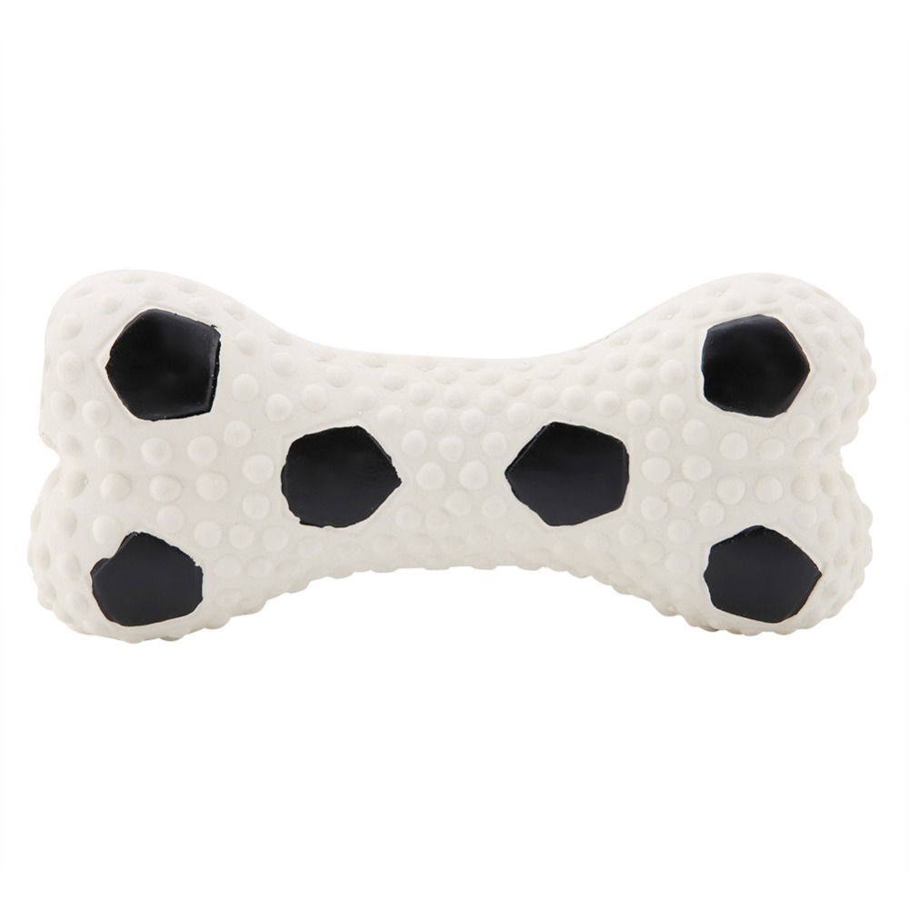 Portable Play Gear Built-In Squeaker Latex Squeaky Dog Bone Toy Soft Elastic Latex Bite Tough Outer Surface Puppy Entertainment Toy Bone & Ball Shaped Lightweight Compact Form Pet Chew Toy Self-amusement Time