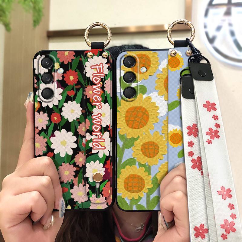 Phone Holder Shockproof Phone Case For Samsung Galaxy M34 5G/SM-M346B ring Wristband Durable Anti-dust Soft case Cute