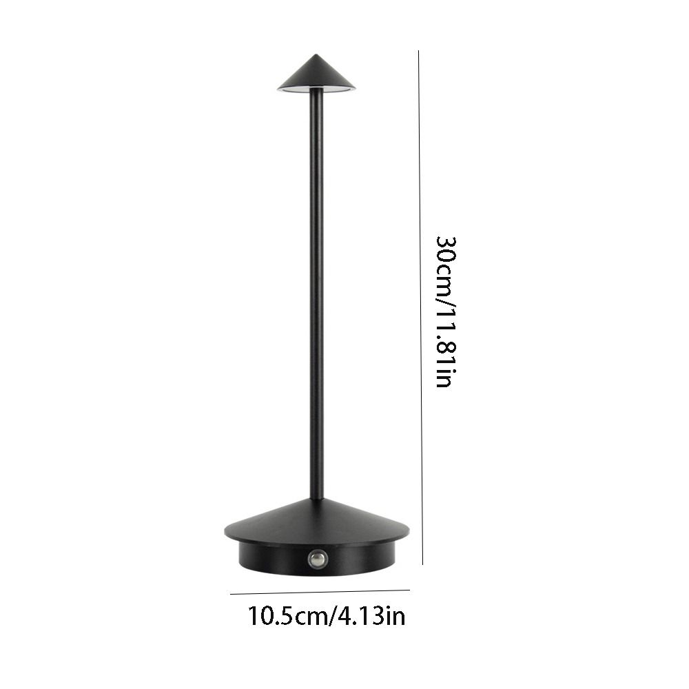 Touch Sensor Aluminum Table Lamp Wireless Rechargeable LED Desktop Night Light Creative Portable Bedside Lamp Hotel Bar