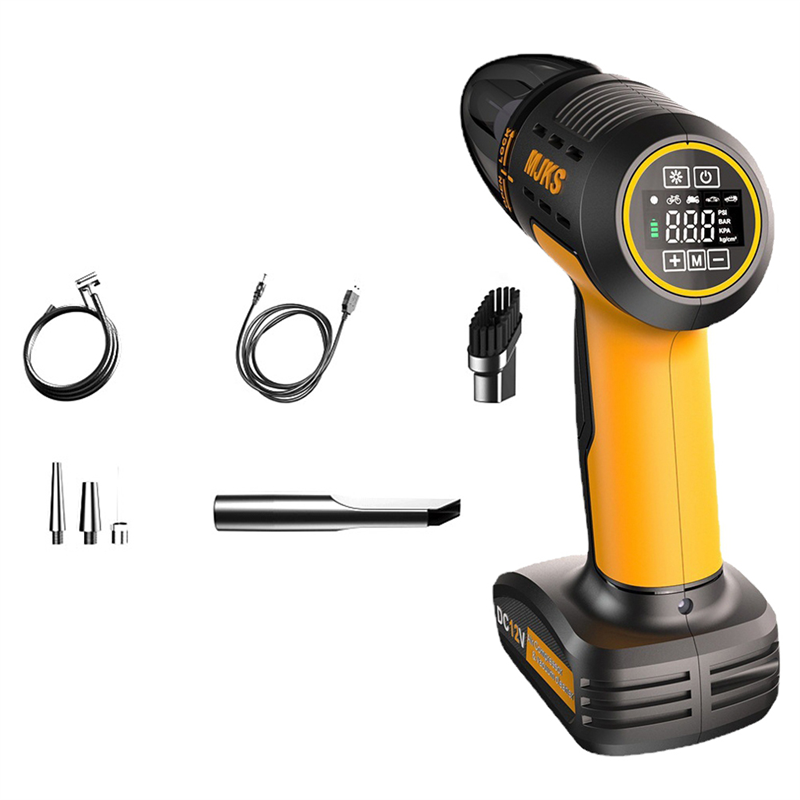 ARELENE Wireless Hand Vacuum Cleaner & Air Compressor with & Extensive Accessory Set - Inflating Car Tires
