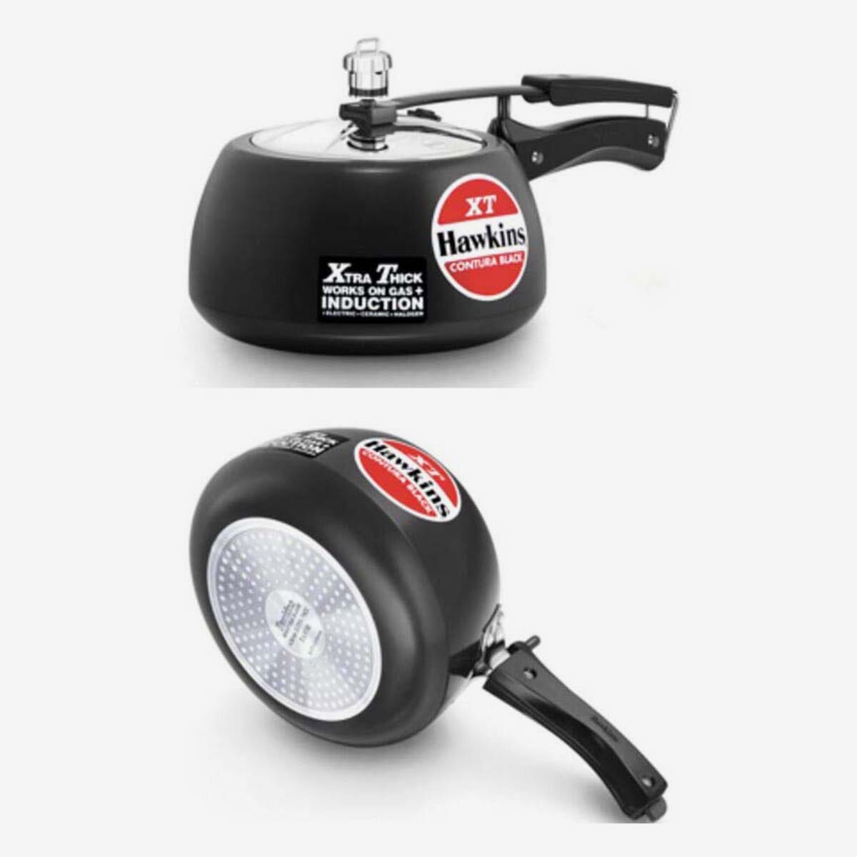Hawkins Black Contura Cooker 3 lits