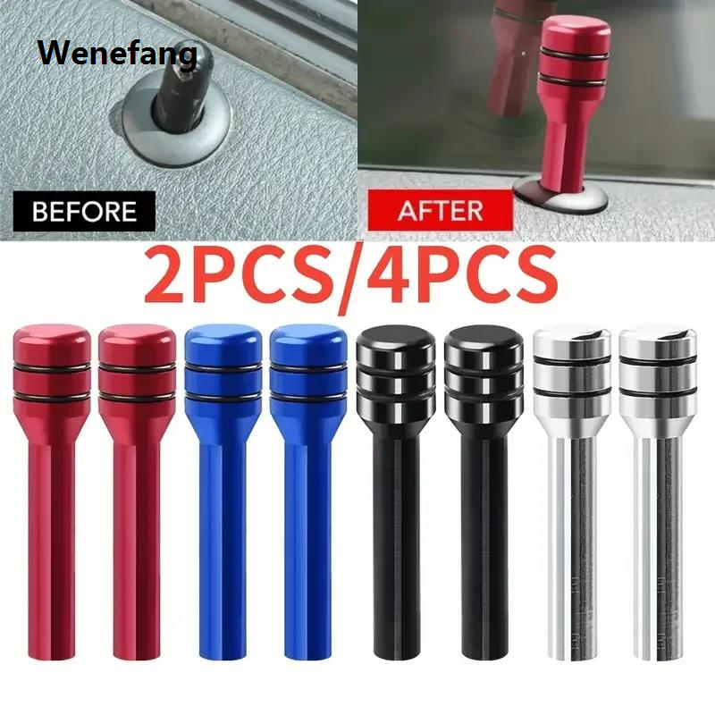 Wenefang NEW 2/4PCS Aluminum Alloy Auto Car Security Door Lock Pins Universal Hot Selling Car Truck Interior Door Lock Knob Pull Pins For Toyota