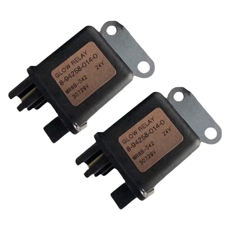 NXFDSIOZ 2X New High Quality Excavator Preheating Relay 24V 8-94258-014-0 8942580140 for 4BD1 6BD1 6BG1 4HK1 6HK1