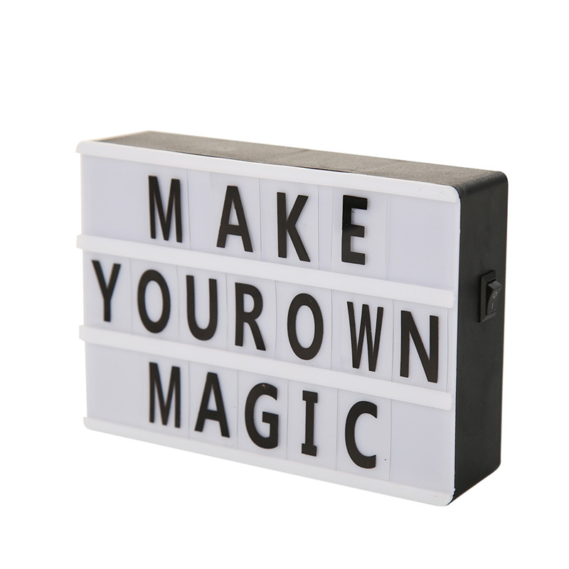 NEW 【Innovative design】Letter LED Night Light A6 Combination Cinema Light Box DIY Battery Powered Table Lamp Home Birthday Party Decoration Lamp Gift