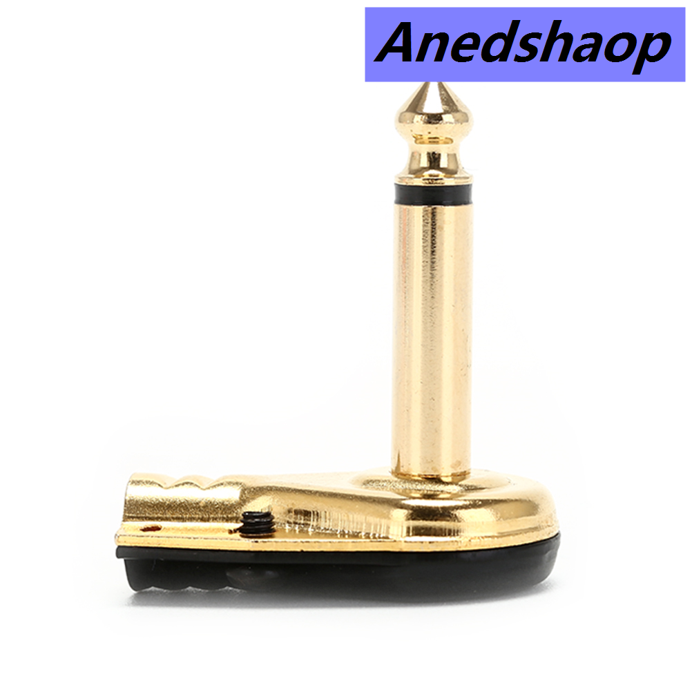 Anedshaop 1 Pc 6.35mm Guitar Pedal Connector Gold CoFashion lor Jack Straight Guitar Instrument Effects