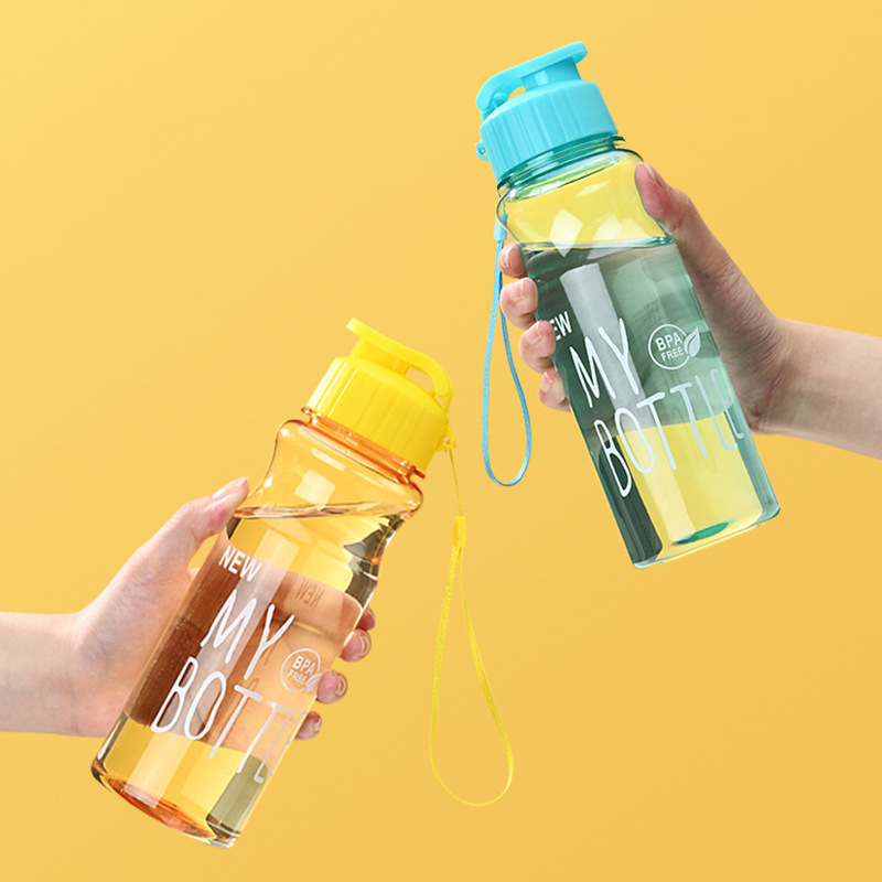 SUITABLE FOR BOYS AND GIRLS TRAVELING, KITCHEN DRINKING PORTABLE WATER BOTTLE FOR SPORTS TRANSPARENT MUG, TOOL 550ML WATER BOTTLE IN SCHOOL GYM HIUOI