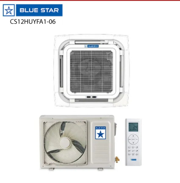 Blue Star 1.0 Ton Ceiling Cassette Split Type Fixed Speed AC