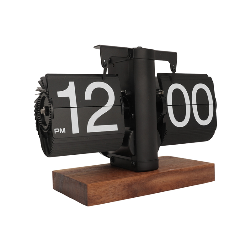 Digital Flip Down Clock Retro Automatic Turning Battery Operated Mechanical Clock for Home Room Office Decoration