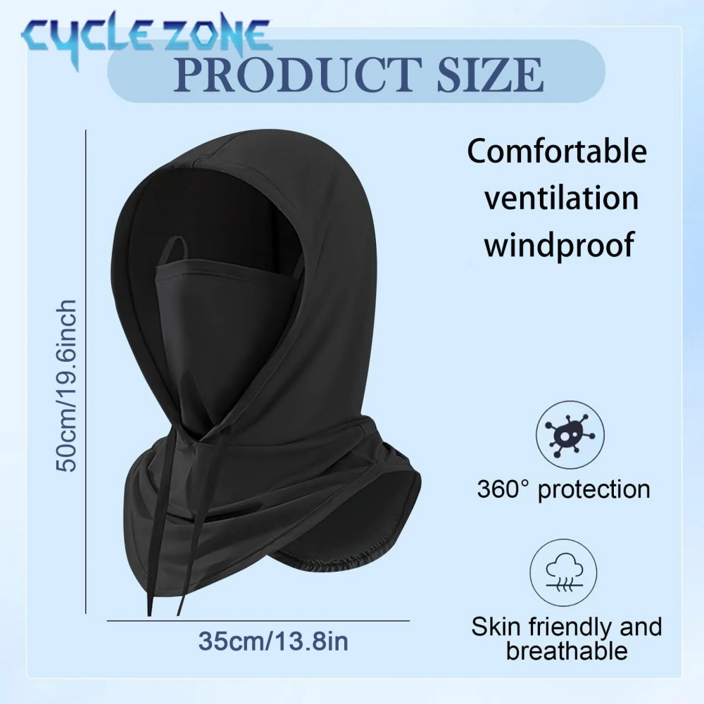 NEW Outdoor sunscreen, transparent cap, neck protection, unisex full face mask, sunscreen, windproof hood, motorcycle riding luck mask