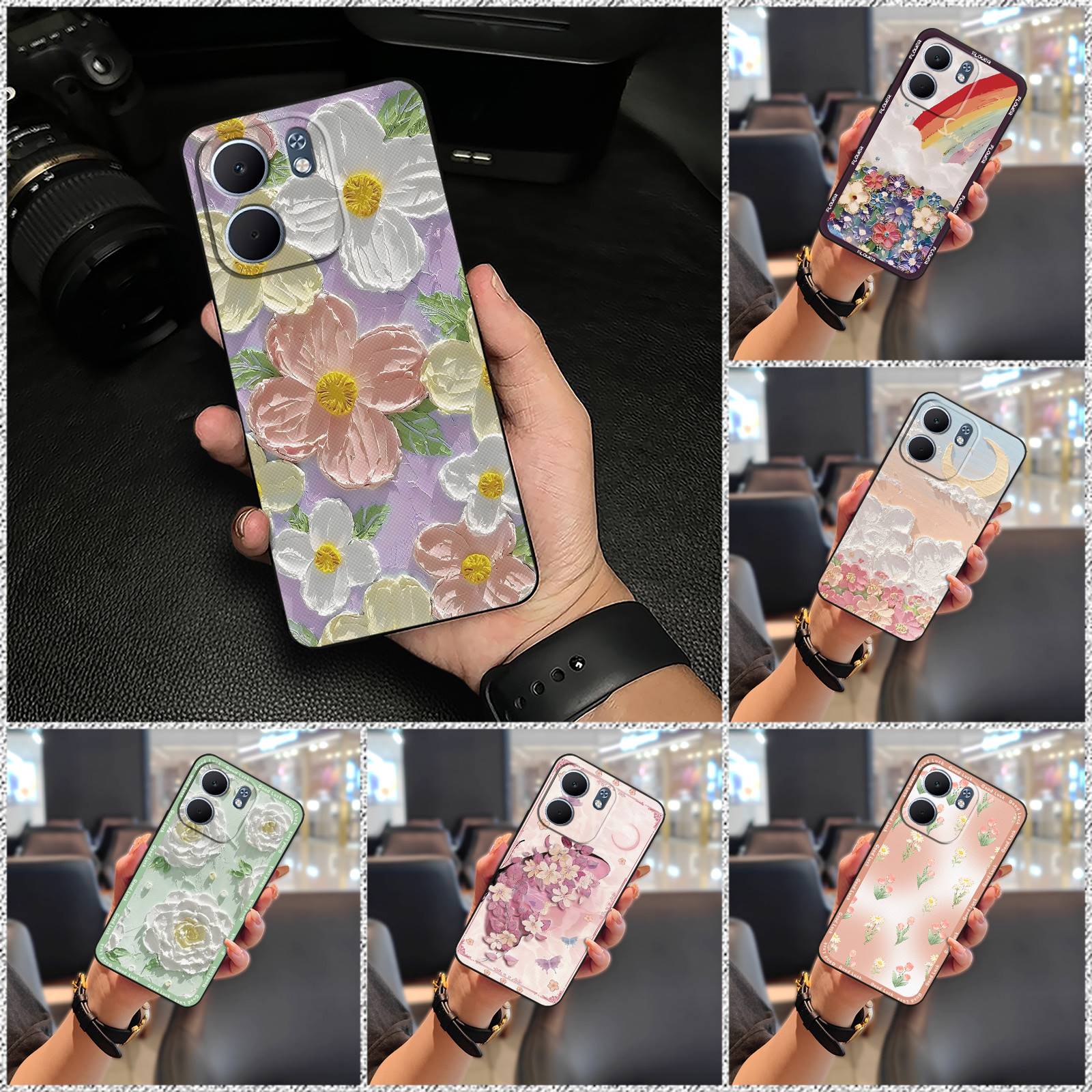 Protective Fashion Design Phone Case For OPPO A5X 5G/4G 2025 Global Cute Anti-dust TPU Waterproof Oil Painting Graffiti