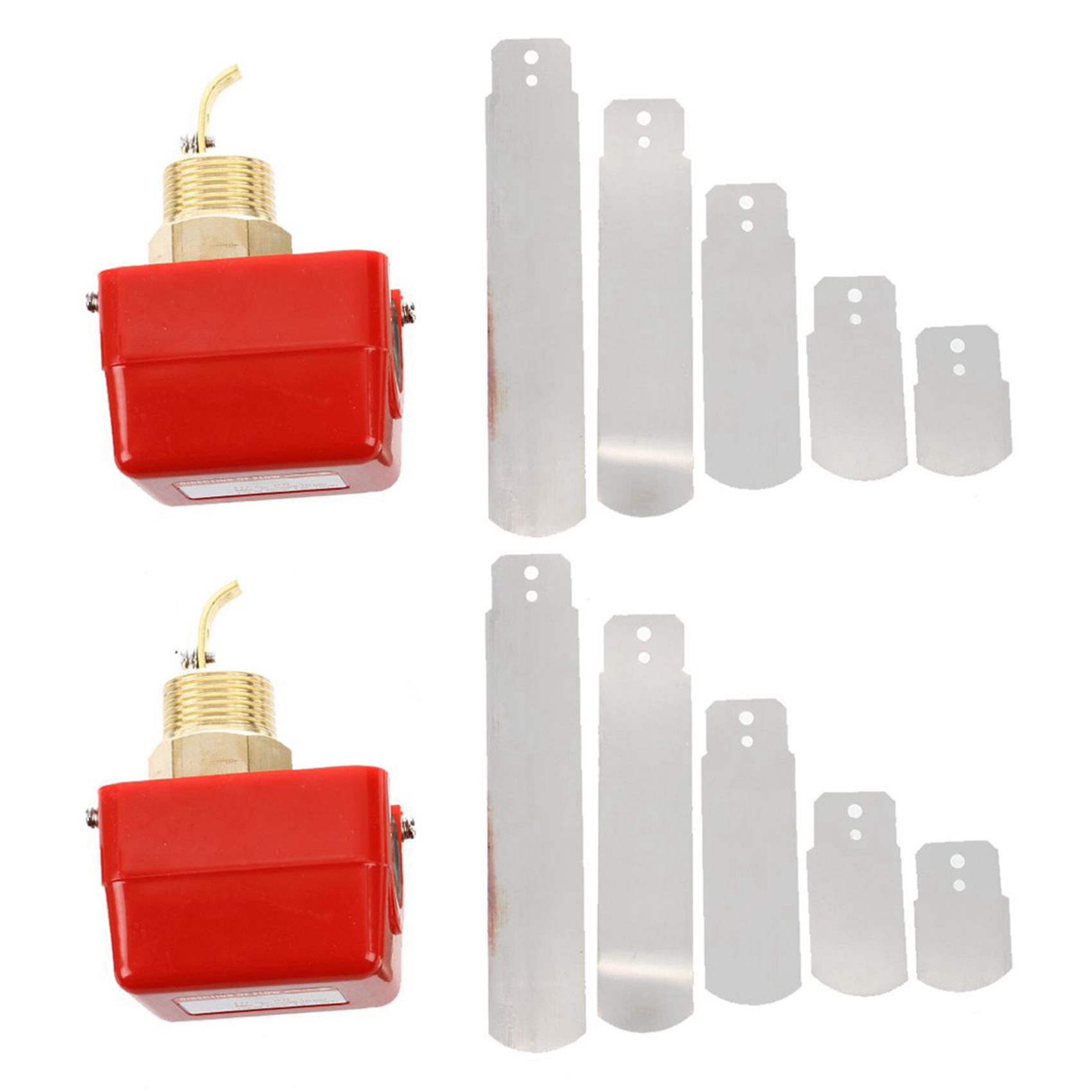 fasdaga 2X AC 220V 15A Male Thread SPDT Water Paddle Flow Switch -25