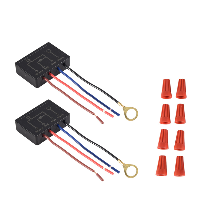 NXFDSIOZ Touch Lamp Switch 4 Pack,Touch Lamp Control Module for Dimmable LED,Bulbs,Lamp Switch Replacement Kit with Wiring Caps