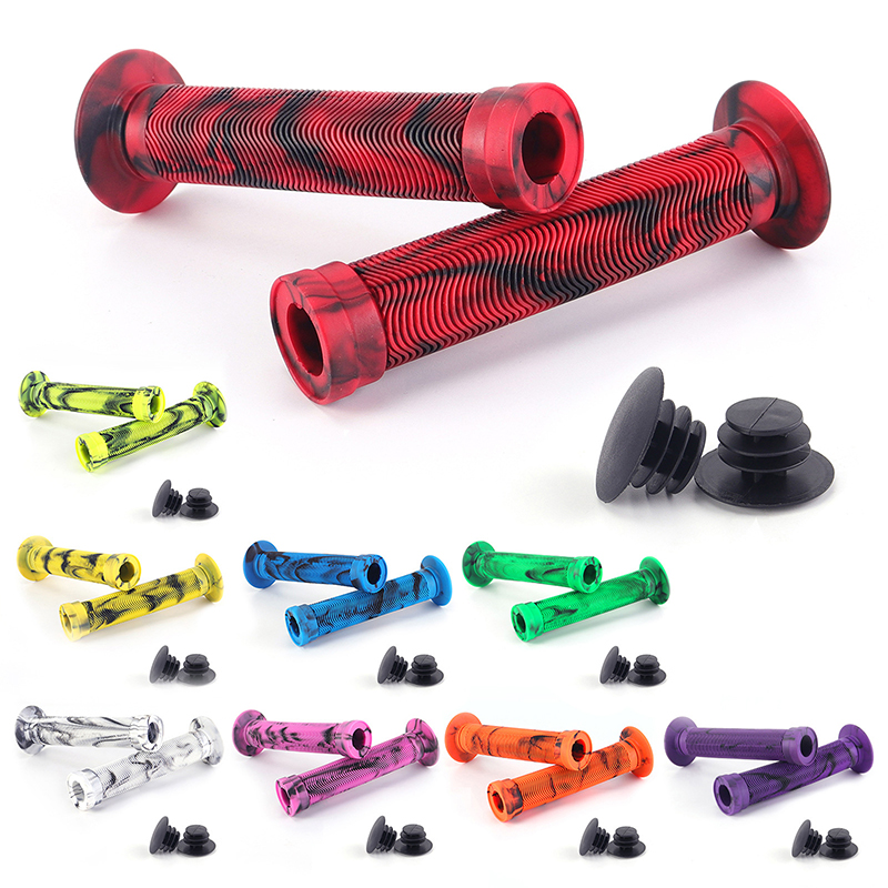 1 Pair Bicycle Handlebar Grips Soft Longneck Bars Bike Rubber Handle Grips For 22.2mm Handlebar Tricycle Wheel Chair Mountain CF8