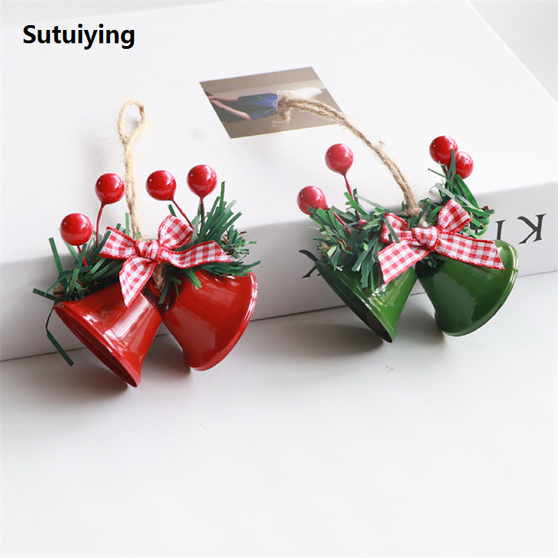 Sutuiying 1pc Christmas Bells Christmas Tree Jingle Bells Hanging Pendant 2025 New Xmas New Year 2024 Ornament Christmas Decoration