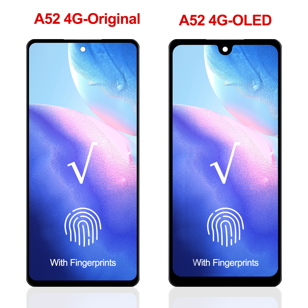 HOT A52 4G For Samsung 6.5''For AMOLED A525F A525F/DS A525M A525M/DS LCD Display Touch Screen Digitizer Assembly Replacement