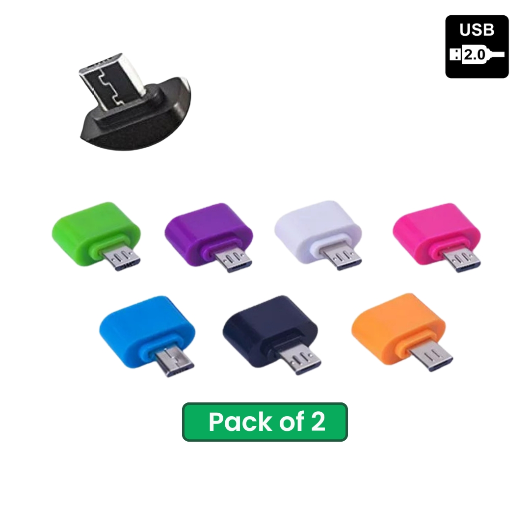 2Pcs Micro USB V8 OTG Adapter for Android Phone Tablet