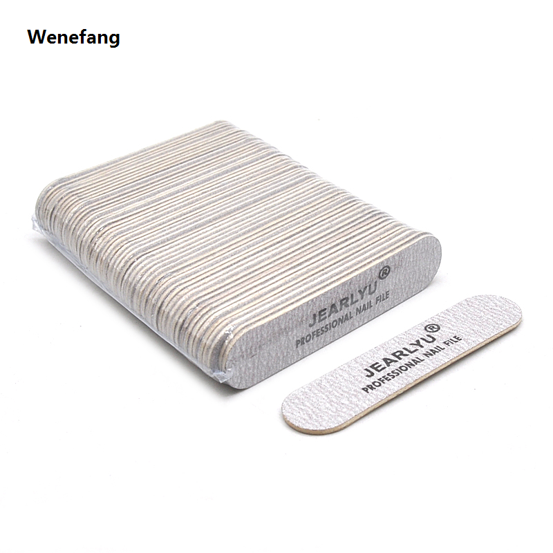 Wenefang 100/50/20Pcs/Lot MINI Wooden Nail Files Sanding Grinding Fashion Polishing Buffer Strips Manicure Care Tools 180/240 Grit