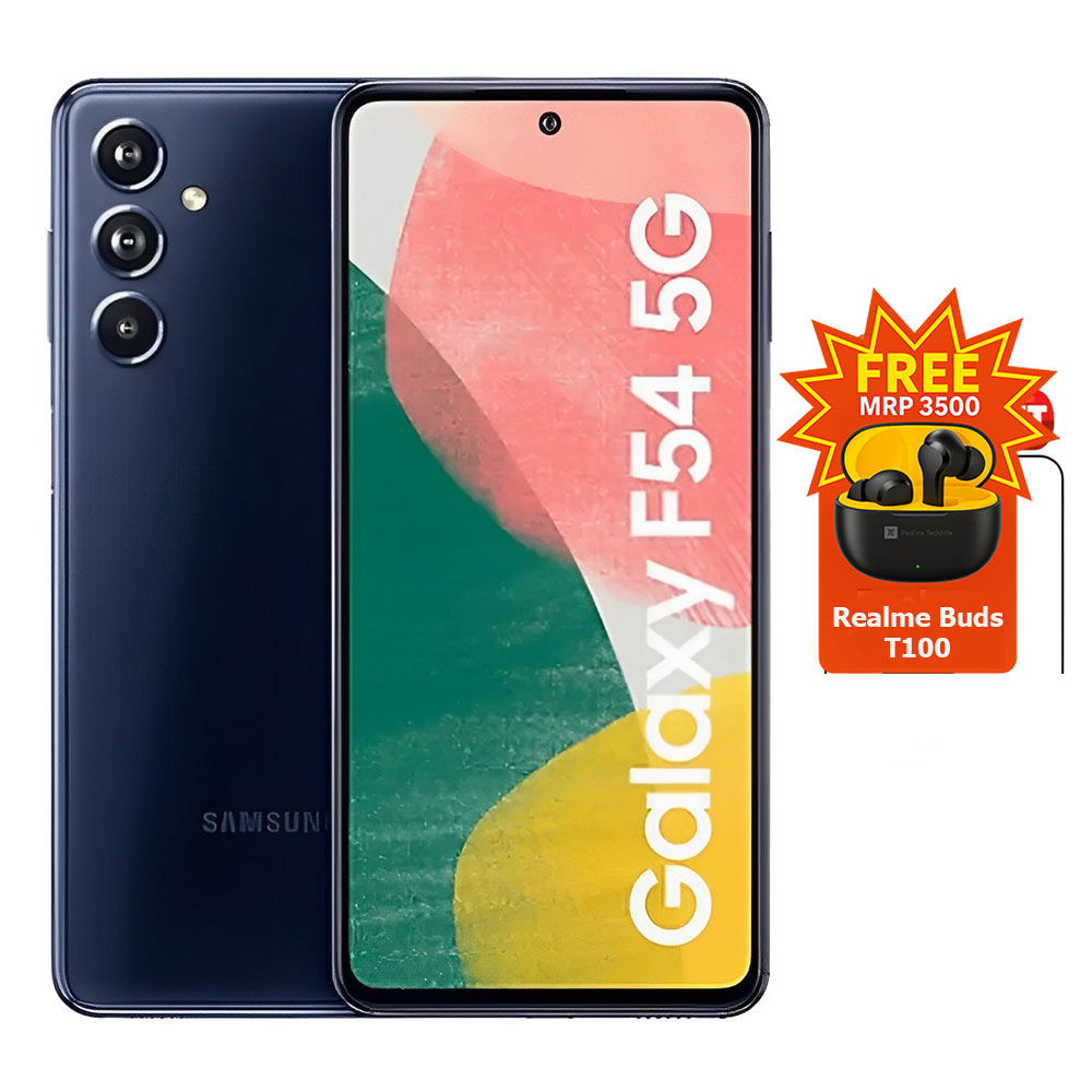 Samsung Galaxy F54 5G (8GB+256GB) With Realme Buds T100 & Samsung 25W Adapter