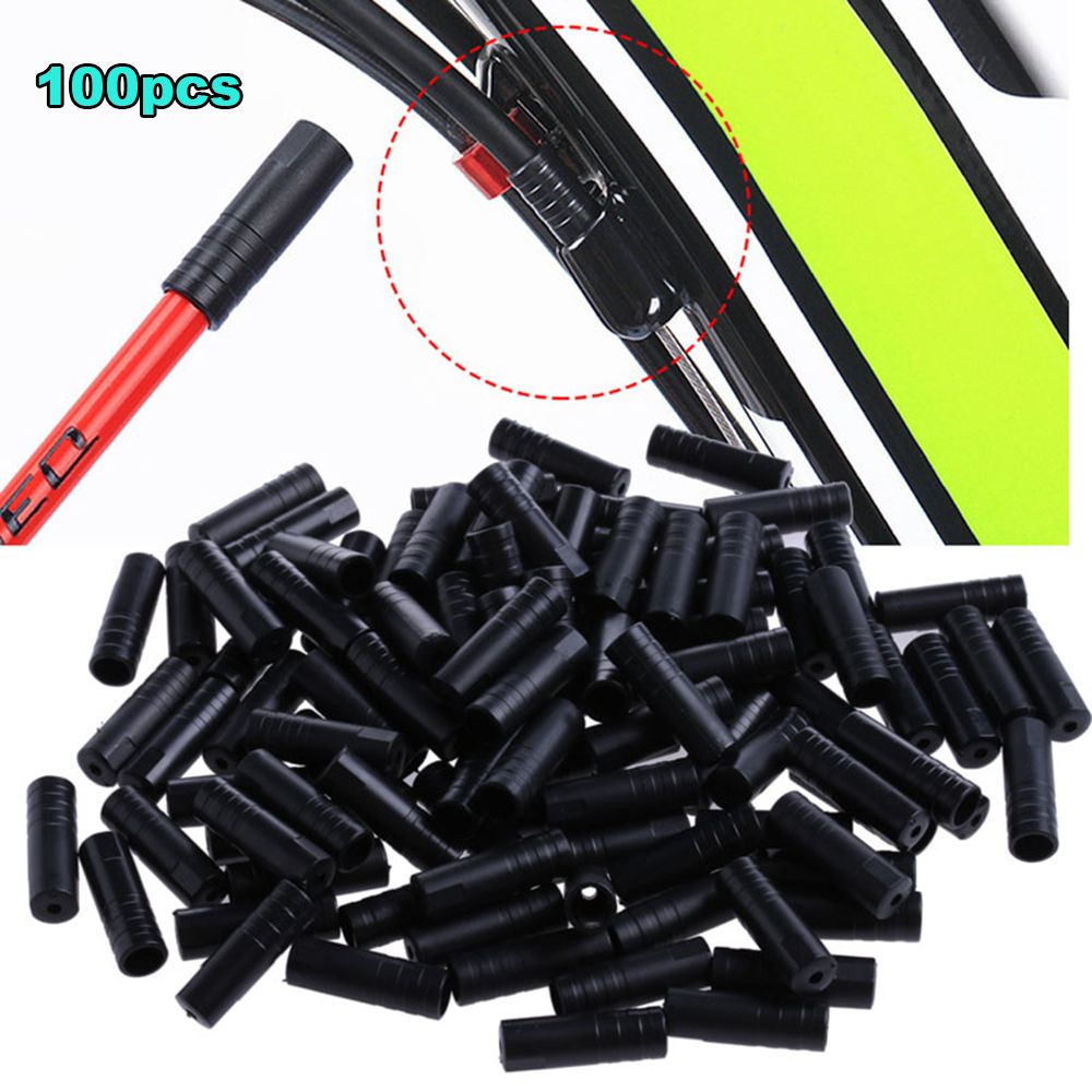 4mm 5mm Black Housing Ferrules Crimps Riding Parts Bicycle Derailleur Shifter Line Cap Cord End Covers Cable Caps Brake Line Cap