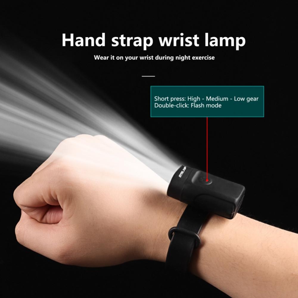 New USB Rechargeable Wrist and Ankle Light Adjustable Button Switch Work Light Waterproof Multifunctional Warning Light Running