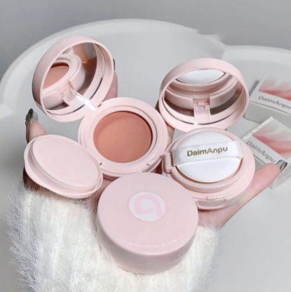 1 Piece Cute DiamAnpu Blush Makeup Palette Matte Mousse Cream Texture Cosmetic Pink Natural Peach Orange Cheek Rouge Long Women Lasting Blush - WoW Blusher