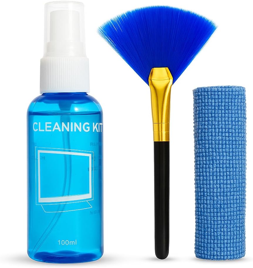 Shoppoint 3 in 1 Screen Cleaning Kit | Laptop Mobile TV Camera Lens Cleaner Dust Removal Streak Free Safe for Electronics
