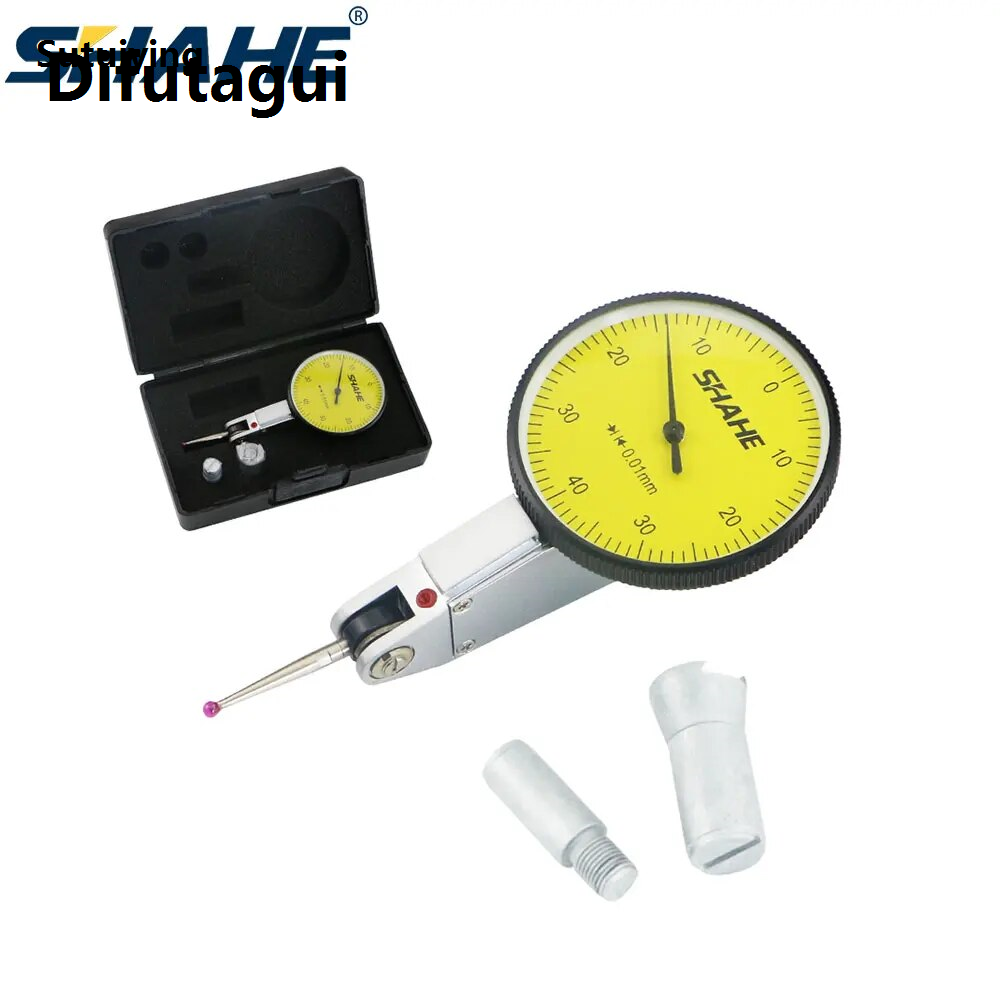 Difutagui High Quality Sutuiying Shahe Precision Tools Metric Dial Test Indicator With High Quality Red Jewel Metric Measuring Dial Indicator Guage