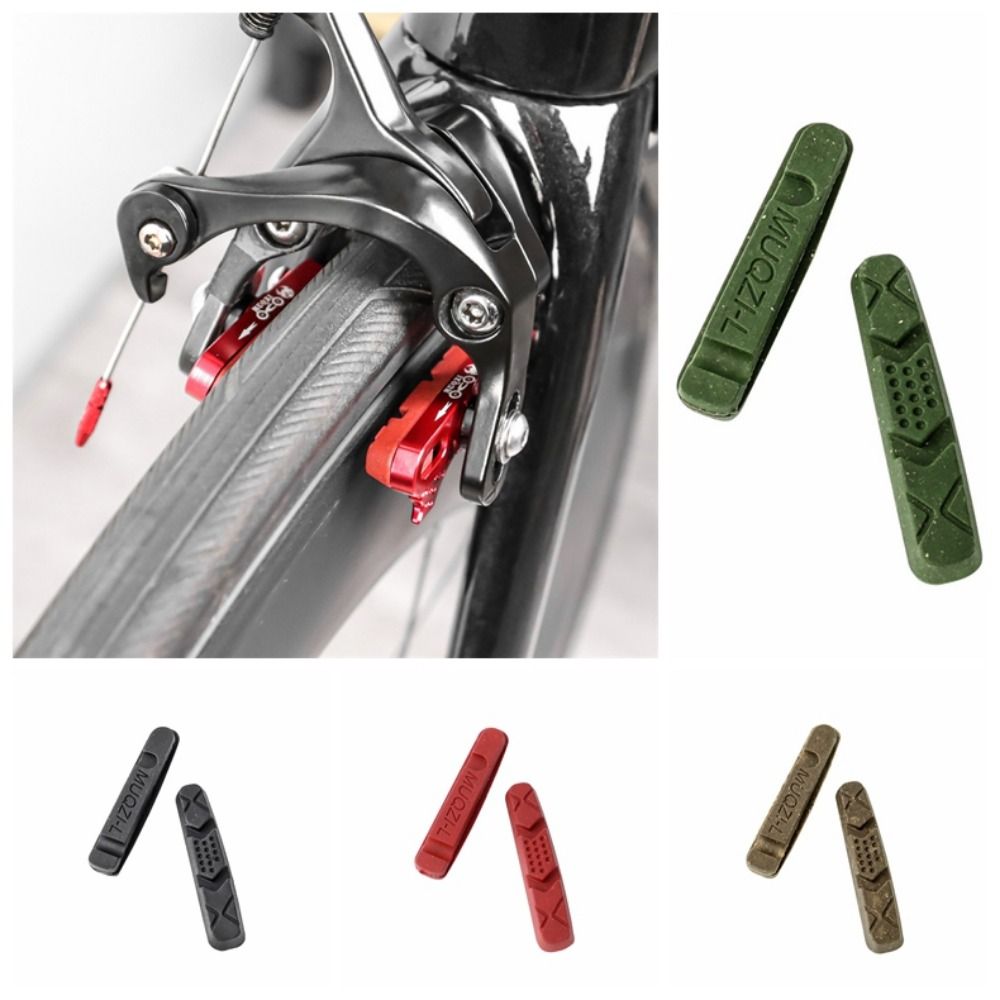 Pair V-Brake Rubber Bicycle V-brake Pads Replaceable Drawer Type Bike Brake Blocks Carbon Part Caliper Brake Pads Bicycle Brake Pads Bike Accessories